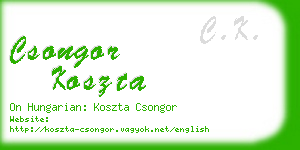 csongor koszta business card